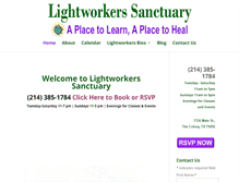 Tablet Screenshot of lightworkerssanctuary.com
